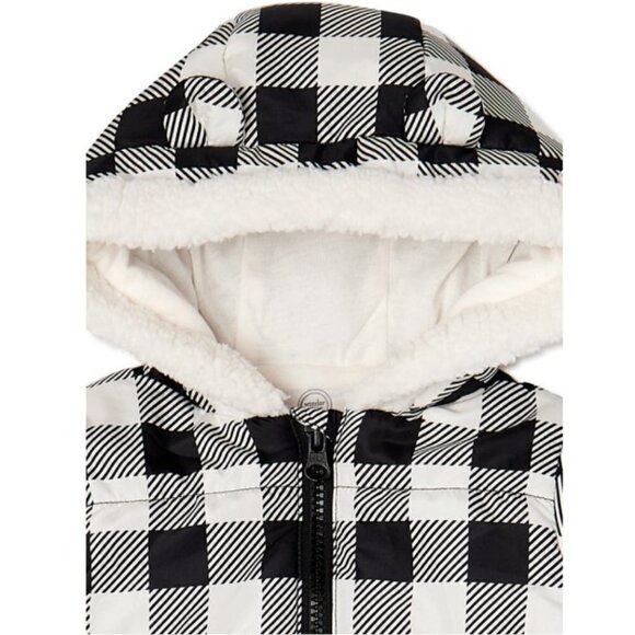 Wonder Nation Check Pram Black White - Picture 2 of 15